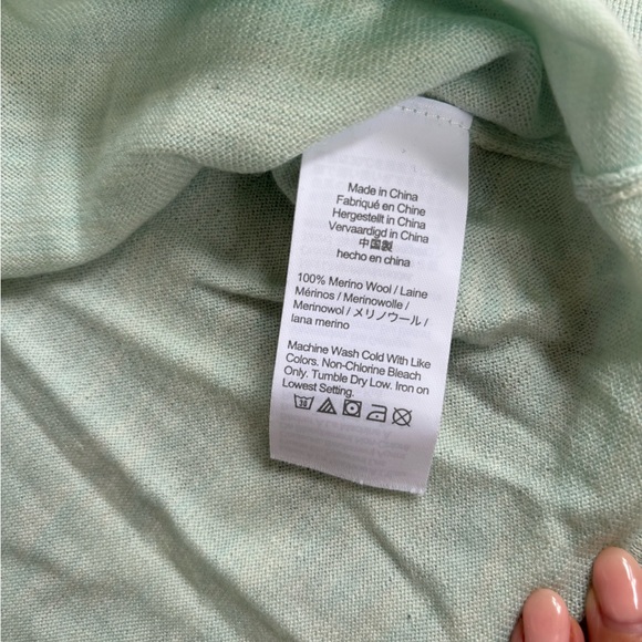 J Crew collared merino wool sweater mint green - Picture 5 of 5